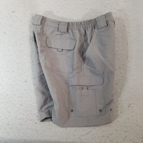 Reel Legends cargo hiking shorts Men's medium gray comfort waist outdoor fishing - Picture 6 of 14